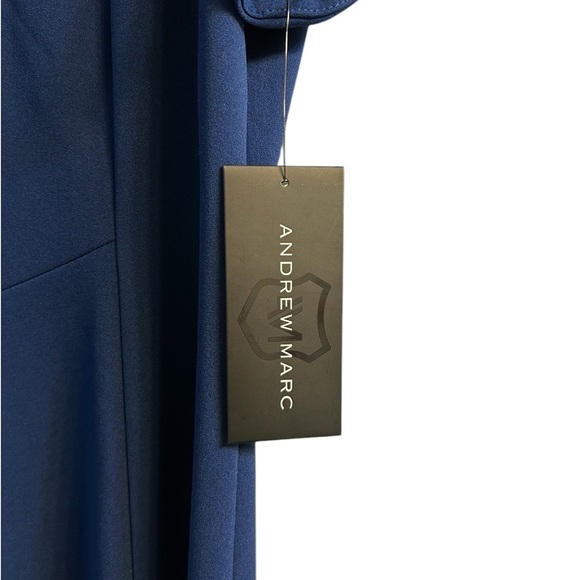 NWT Andrew Marc Elegant Blue Midi Dress - Picture 8 of 11